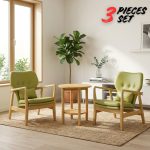 JENNIFER 1+2 Wooden Lounge Set-Green