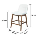 JESSIE 4 Seater Solid Wood Bar Set-Walnut - Image 4