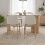 JESSIE 4 Seater Solid Wood Bar Set-Natural - Image 5