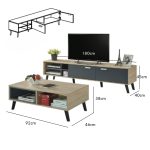 [Package] JUSTICE 6 Feet 2 In 1 Living Set-Oak - Image 3