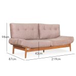 KINO 3 Seater Sofa-Light Walnut - Image 3