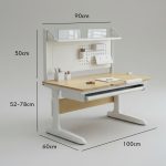 L24S 100cm Ergonomic Kids Study Desk-Oak - Image 8