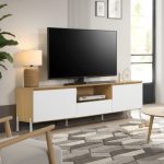 LAVIN 180cm TV Cabinet-Oak+White - Image 5