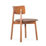 LILY Rattan Back Rest Dining Chair-Light Walnut - Image 4