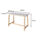 LOTTA 140cm Sintered Stone Bar Table-Natural - Image 4