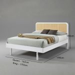 MADELINE Queen & King Size French Style Bed Frame-White - Image 5