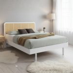 MADELINE Queen & King Size French Style Bed Frame-White - Image 2