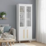 MADELINE Glass Door Display Cabinet-White