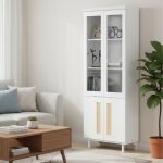 MADELINE Glass Door Display Cabinet-White - Image 2