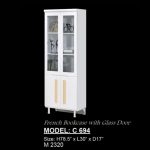 MADELINE Glass Door Display Cabinet-White - Image 3