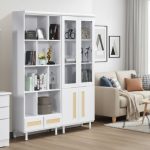MADELINE Open Shelf Display Cabinet-White - Image 2