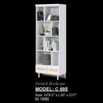 MADELINE Open Shelf Display Cabinet-White - Image 3