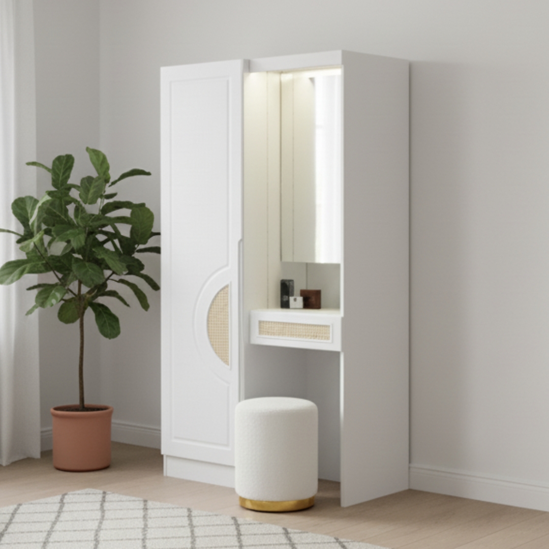 MADELINE DRESSING-2 MADELINE Dressing Wardrobe Set-White - Image 1