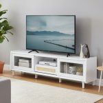 MADELINE 180cm Sliding Glass Door Tv Cabinet-White - Image 4