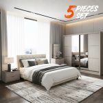 [Package] MARCELINE 5 Pieces Bedroom Set-2 Sizes