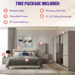 [Package] MARCELINE 5 Pieces Bedroom Set-2 Sizes - Image 2