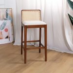 MAVIN 29Inch 2 Seater Wooden Bar Set-Medium Brown - Image 4