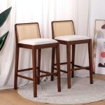 MAVIN 29Inch 2 Seater Wooden Bar Set-Medium Brown - Image 3