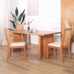MAVIN 4 Seater Dining Set-Light Walnut - Image 2