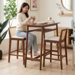 MAVIN 29Inch 2 Seater Wooden Bar Set-Medium Brown - Image 2
