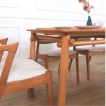 MEKO 160cm Dining Table-Light Walnut - Image 4