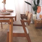 MEKO 160cm Dining Table-Light Walnut - Image 2