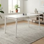 MEKO 160cm Dining Table-Cream White