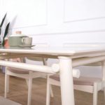 MEKO 160cm Dining Table-Cream White - Image 2