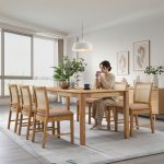 MORTICIA 6 Seater Dining Set-Beech