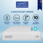 Back-Pedic OSSA 11 Inch pocketed Spring Mattress-4 Sizes
