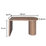 RAHAB 150cm Solid Wood Bar Table-Walnut - Image 3