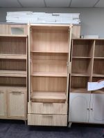 CATIA 2 Door 2 Drawer Glass Door Cabinet-Natural - Image 3