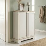 REGENT 2 Door Shoe Cabinet-Oak+Ivory - Image 7