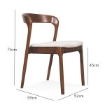 ROBY Wooden Dining Chair-Medium Brown - Image 7