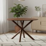 ROBY D120cm Round Table-Medium Brown