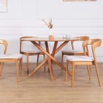 ROBY D120cm Round Table-Light Walnut - Image 6