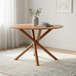 ROBY D120cm Round Table-Light Walnut