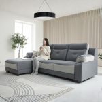 ROMANA L Shaped Pet Friendly Sofa-Grey - Image 3