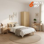 [Package] MITO Single Size 6 Pieces Bedroom Set
