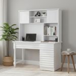 ROSELLE 120cm Study Desk With Hutch-White