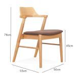 SOLEN 4 Seater Dining Set-Beech - Image 7