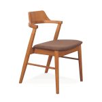 SOLEN Wooden Dining Chair-Light Walnut - Image 6