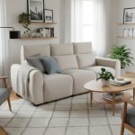 SONNY 3 Seater Pet Friendly Recliner Sofa-Beige - Image 3