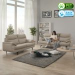 TESSA 2+3 Pet Friendly PU Sofa Set-Sand