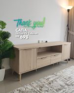 CATIA 180cm 2 Door 2 Drawers TV Cabinet-Natural - Image 3