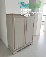 REGENT 2 Door Shoe Cabinet-Oak+Ivory - Image 5