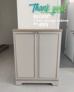 REGENT 2 Door Shoe Cabinet-Oak+Ivory - Image 4
