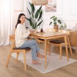 THERESE 4 Seater Dining Set-Beech - Image 2