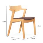 THERESE Wooden Dining Chair-Beech - Image 5