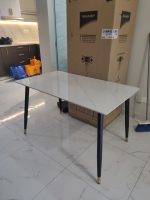 ZINOVIA Sintered Stone 4 Seater Dining Set-White - Image 9